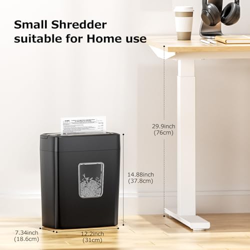 Bonsaii C261-C 8-Sheet Cross Cut Paper Shredder Credit - Scratch & Dent