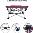 Osage River Folding Camping Cot with Carry Bag - Pink - Like New