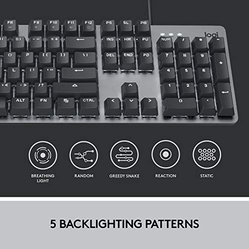 LOGITECH K845CH MECHANICAL ILLUMINATED KEYBOARD CHERRY BLUE SWITCHES - BLACK - Brand New