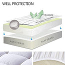 EASELAND Queen Size Mattress Pad Pillow Top Mattress Cover Quilted Fitted - Like New