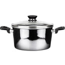 VITREX METALLIC 7.8-INCH STOCKPOT WITH LID PORCELAIN ON STEEL - BLACK - Brand New