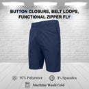 JUMP START MEN’S 6-POCKET ALL MOTION STRETCH UTILITY SHORTS SIZE: MEN 32 - NAVY - Brand New