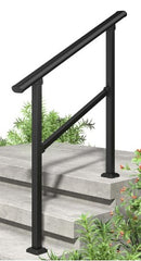 ARTI-LIFE 3 STEP HANDRAILS FOR OUTDOOR STEPS, 1 PIECE - MATTE BLACK - Like New