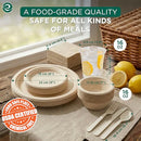 ECO SOUL Compostable Dinnerware Set 400 Pieces Round B0CXY35VG7 - Brown - Brand New