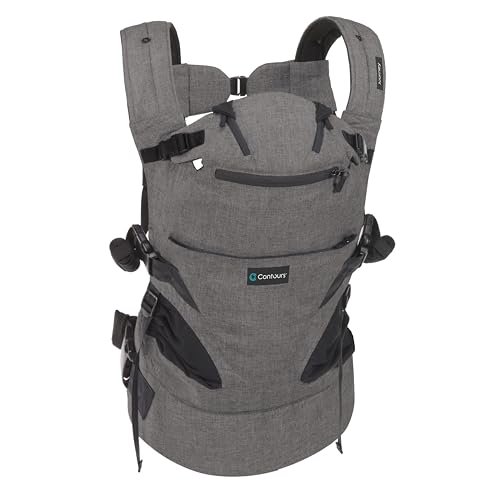 Contours Baby Carrier Newborn to Toddler Journey 5 Position - Carbon Gray - Like New