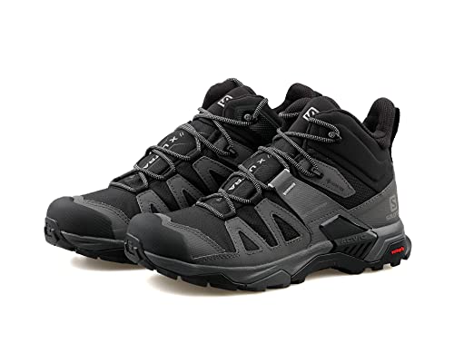 Salomon Men's X Ultra 4 Mid Gore-Tex Hiking Boot Black Magnet Pearl Blue 10 - Like New