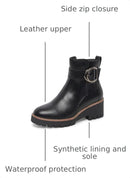 B7328 BLONDO DAGGER WATERPROOF WOMEN'S BLACK NUBUCK SIZE 8 - Brand New