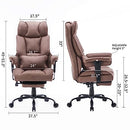 EFOMAO Fabric Office Chair, Big and Tall Chair 400 lb Weight Capacity - Brown - Like New