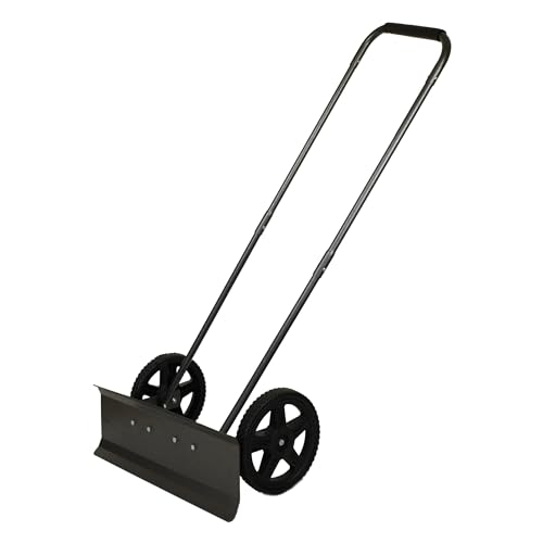 YARD BUTLER SNOW PLOW ROLLING PUSH SHOVEL - 24" WIDE BLADE - BLACK - Like New