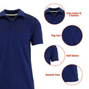 Galaxy by Harvic Men's Tagless Moisture Wicking Polo Shirt Navy 3XL Like New