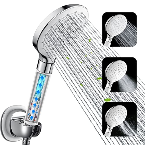 Watersong 3-spray Shower Head, 78" Hose, WS-AU054103 - White - Like New
