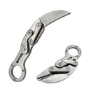 ISMOSM OUTDOOR MINI CAMPING STAINLESS CRAWL KNIFE MULTIFUNCTION - SILVER - Like New