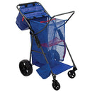 Rio Brands Wonder Wheeler Deluxe Beach Utility Foldable Cart Storage, Blue - Brand New