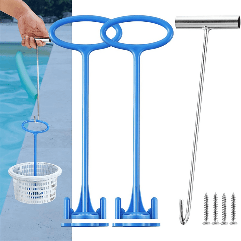GENERIC 2 PIECES SKIMMER BASKET HANDLE POOL SKIMMER BASKET HOOK - Scratch & Dent