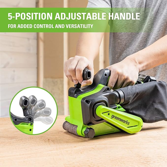 Greenworks 24V Brushless Cordless 3" x 18" Belt Sander Kit BEG401 - GREEN/BLACK - Like New