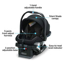 GRACO SNUGRIDE SNUGLOCK LX CAR SEAT FEATURING TRUESHIELD TECHNOLOGY - ION BLACK - Like New