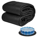 ABIMARS THICKER POOL LINER PAD ABOVE GROUND SWIMMING POOLS 27 FOOT MATS BLACK - Brand New