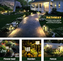GIGALUMI SOLAR OUTDOOR LIGHTS 10 PACK SOLAR WALKWAY WARM WHITE - BLACK - Like New