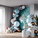 HOUSE OF PARTY Blue Shimmer Wall Backdrop - 24 Panels B094XXHYJL - Like New