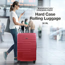 AMERICAN DREAMLINER 30" ROLLING LUGGAGE HARDSHELL SUITCASE SPINNER WHEELS RED - Like New