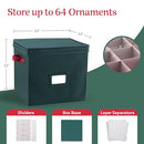 ELF STOR ORNAMENT STORAGE BOX- 12” (L) x 12” (W) x 12” (H) - 83-DT5022 - GREEN - Like New