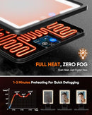 EEUUTY HEATED SHOWER MIRROR FOGLESS FOR SHAVING (GEN 3) - BLACK - Like New