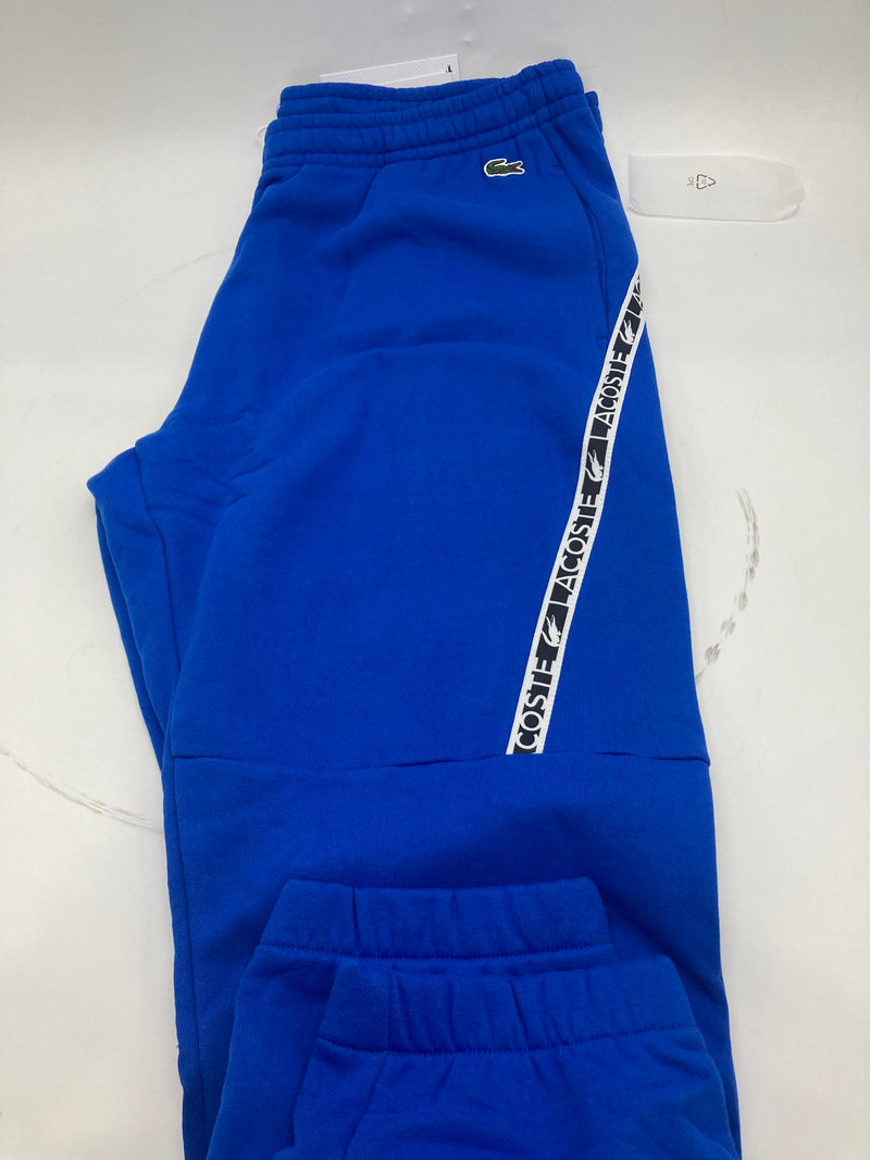 LACOSTE MEN'S PRINTED BANDS SWEATPANTSMEN LACOSTE - SIZE: MEN 7-2XL - BLUE - Brand New