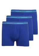 BLU ROCK MEN'S COTTON FLEX STRETCH BOXER BRIEFS 3 PACK, MEDIUM - NAVY - Brand New