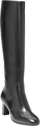 W34359 COLE HAAN GRAND AMBITION 2.0 AUTUMN BOOTS WOMEN 8.5B BLACK LEATHER - Like New