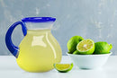 Cobalt Rocks Mexican Hand Blown Glass Pitcher & Glass Set - B08HZGCBY8 - Brand New