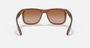 RAY-BAN JUSTIN CLASSIC SUNGLASSES, BROWN LENSES, 6594-13 50-16-145-2N - Like New