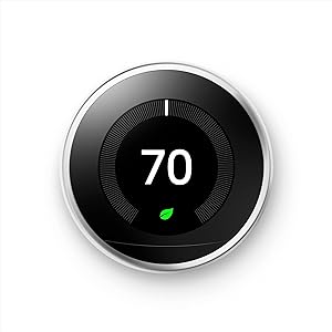 Google Nest Learning Thermostat Programmable Smart 3rd T3019US - Polished Steel - Brand New