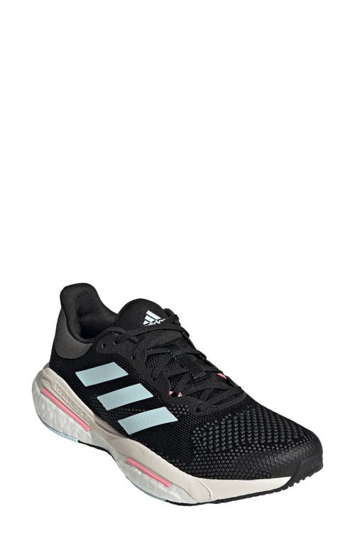 GY3485 Adidas Solar Glide 5 Running Shoe in Core Black/Pink Size 8.5 - Like New