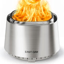 EAST OAK Fire Pit Smokeless 21'' Wood Burning WFP22001 - Stainless Steel - Like New