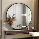 SUNNIRY ROUND MIRROR 30 INCH LARGE ROUND MIRROR S2023MAY1030RB - BLACK - Like New