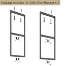 DIYHD 2 Tier Ceiling Mount Pipe Shelf Brackets, Industrial Rustic Storage Black - Brand New