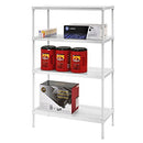 Muscle Rack PWS301447-4W Steel Wire Shelving 4 Adjustable Shelves - White - Brand New