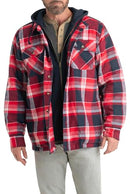 6575 LEGENDARY WHITETAILS MEN'S MAPLEWOOD HOODED SHIRT JACKET RED ROVER PLAID XL - Like New