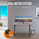 SuperHandy Standing Desk Adjustable Height (48'' x 30'') - Rustic Wood - Like New