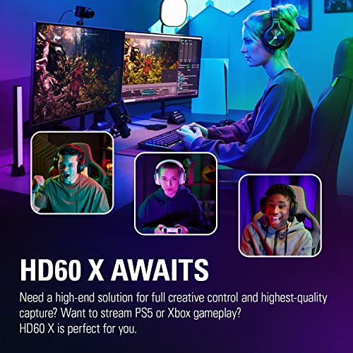 ELGATO HD60 X STREAM RECORD IN 1080P60 HDR10 OR 4K30 WITH ULTRA-LOW LATENCY - Like New