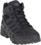 MERRELL MEN'S MOAB 2 MID WP MILITARY BOOTS WIDE WIDTH - SIZE: MEN 10.5W - BLACK - Like New