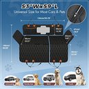 CHUMAJOR 6-IN-1 DOG CAR SEAT COVER 60/40 SPLIT 100% WATERPROOF GD093 - BLACK - Like New