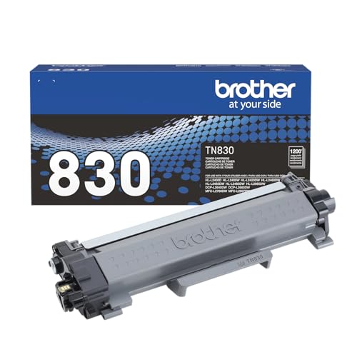 Brother Genuine TN830 Black Standard Yield Printer Toner Cartridge - Brand New
