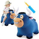 IPLAY ILEARN BOUNCY PALS BULL HOPPING HORSE PLUSH ANIMAL HOPPER - BLUE/BLACK - Brand New
