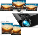 GooDee Projector Dolby Native 1080P 15000L Outdoor Movie 230" YG600 - Black Like New