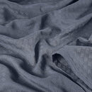 VINCE CAMUTO VIV11012 CLASSIC 100% BASKET WOVEN COTTON THROW BLANKET Dusty Blue - Brand New