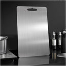 S.E.Q QUICK.SIMPLE EASY STAINLESS STEEL REVERSIBLE CHOPPING BOARD 23.5X19.5 - Like New