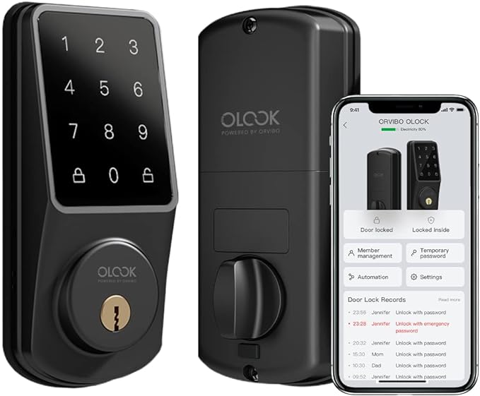 ORVIBO WiFi Smart Lock Keyless Entry Electronic Touchscreen Front Door Lock Like New