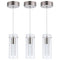 LEADTEK 3 Pack Pendant Lights Kitchen Island Light Brushed Nickel - Like New
