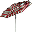 Sunnydaze Outdoor Patio Umbrella, 9ft, JP/Black Stripe - Scratch & Dent